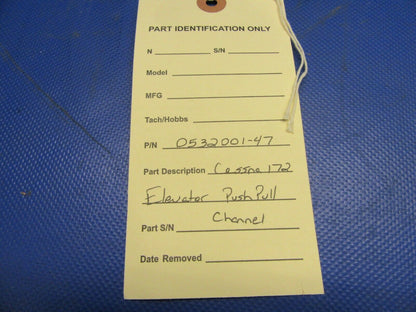 Cessna 172 Elevator Push Pull Channel P/N 0532001-47 (0921-536)