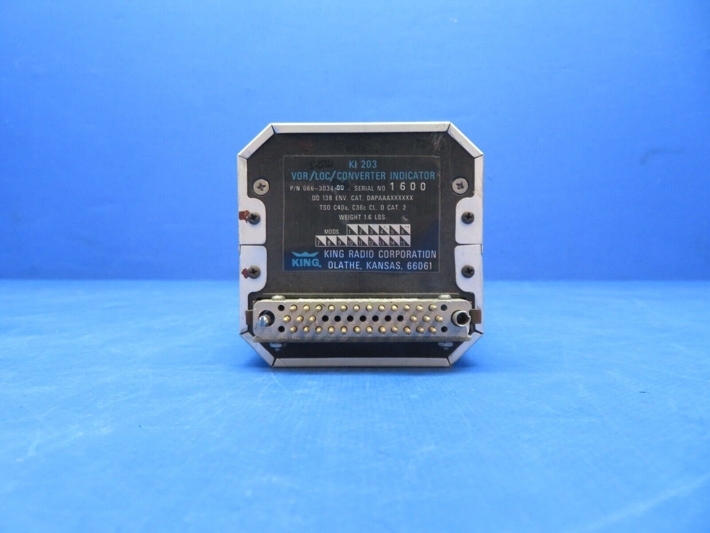King KI203 VOR/LOC/ Con. Ind.  w/ 8130 P/N 066-3034-00 (0923-345)