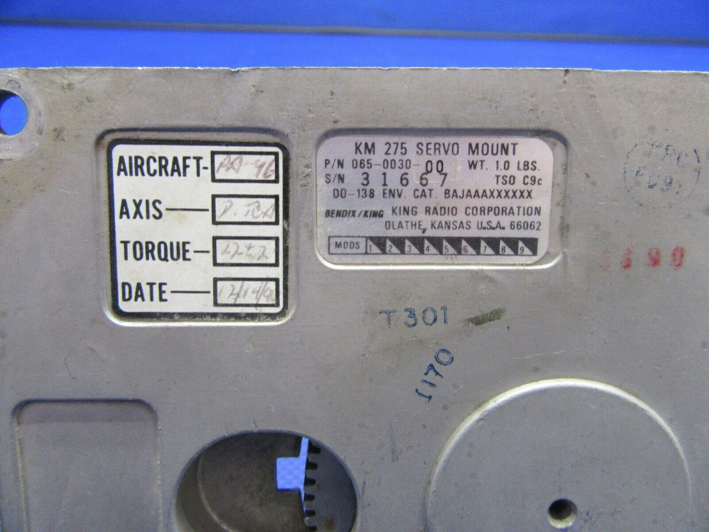 Bendix King KM 275 Servo Mount P/N 065-0030-00 (0821-558)