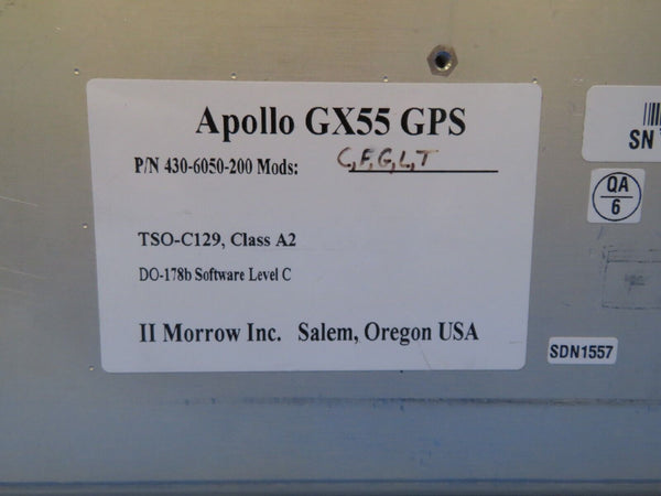 Apollo GX55 GPS w/ 8130 & Warranty P/N 430-6050-200 (0623-380)