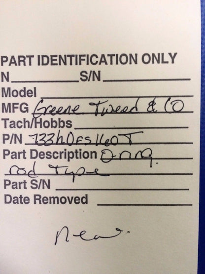 Greene Tweed Co. Seal / Gasket  Assy P/N 733H0FS-160-T / 733HOFS160T (1216-62)