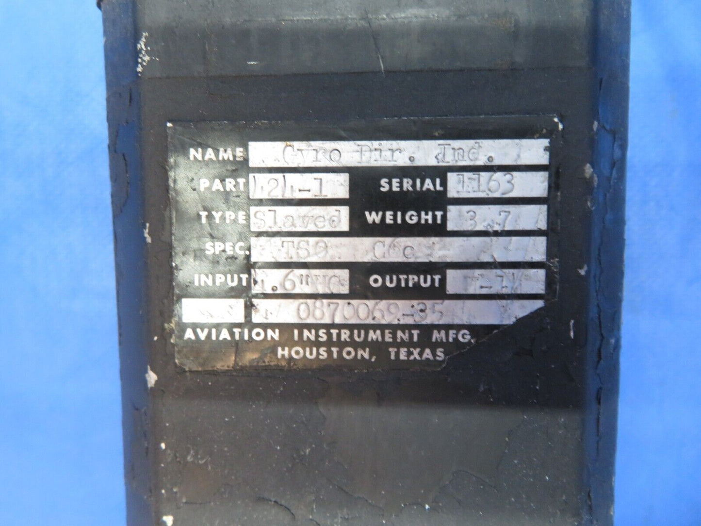 Aviation Instrument Directional Gyro - Slaved P/N 424-1 CORE (0823-304)
