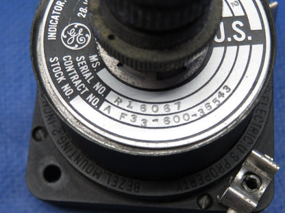 Early Cessna 310 / 310B GE Flap Position Indicator 28v P/N 8DJ48GCY (1023-284)