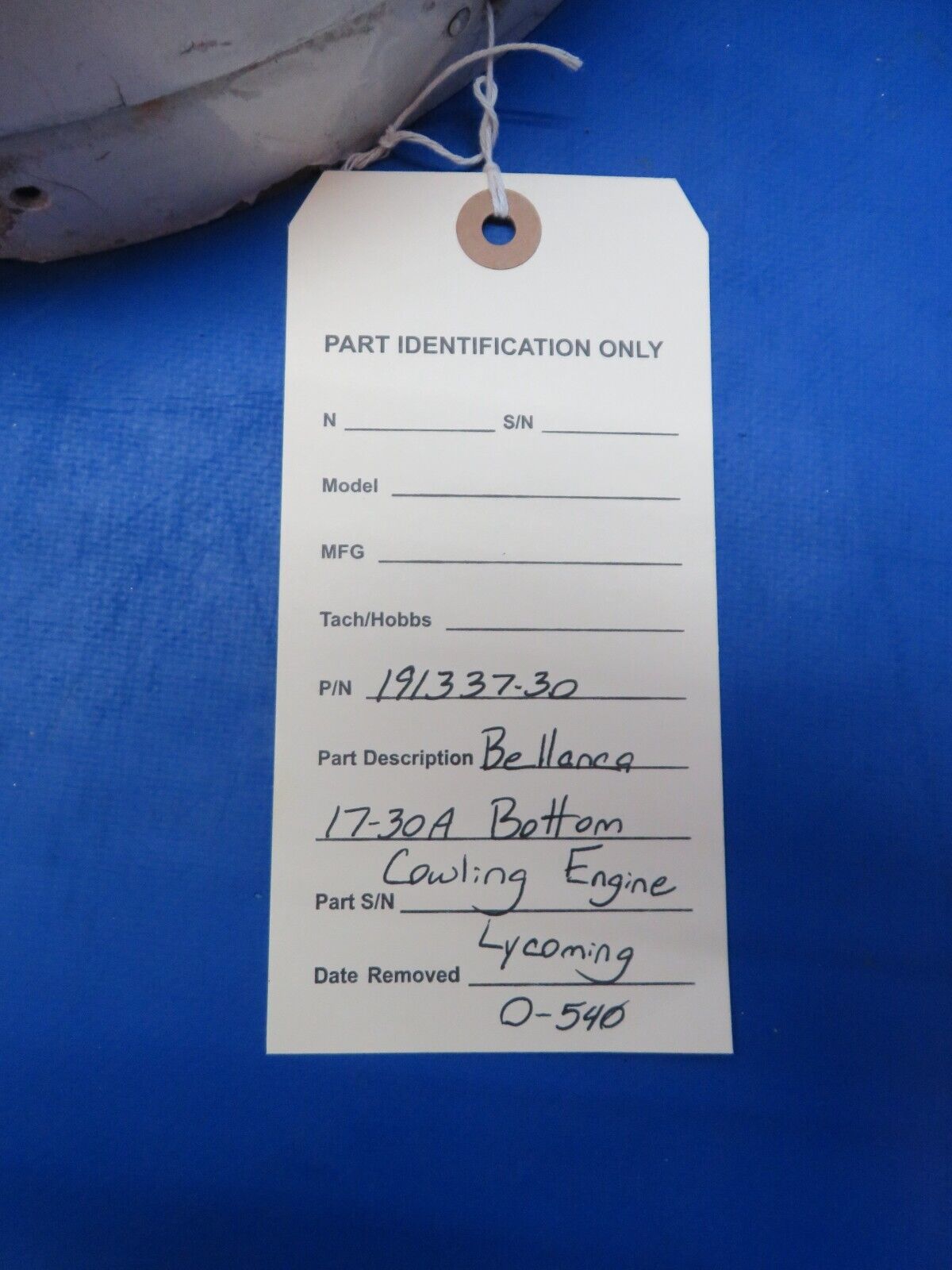 Bellanca 17-31A Bottom Cowling Engine Lycoming 540 (1123-322)