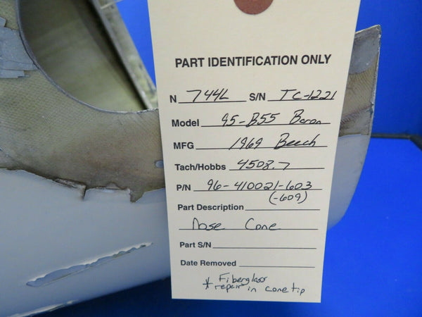 Beech 95-B55 Baron Nose Cone P/N 96-410021-603, 96-410021-609 (0721-806)