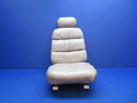 Cessna 310 / 310Q Cessna Center LH Seat Grey Leather P/N 0812874-3 (0823-674)