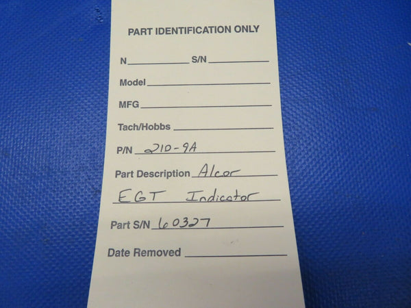 Alcor EGT Indicator P/N 210-9A (0721-878)