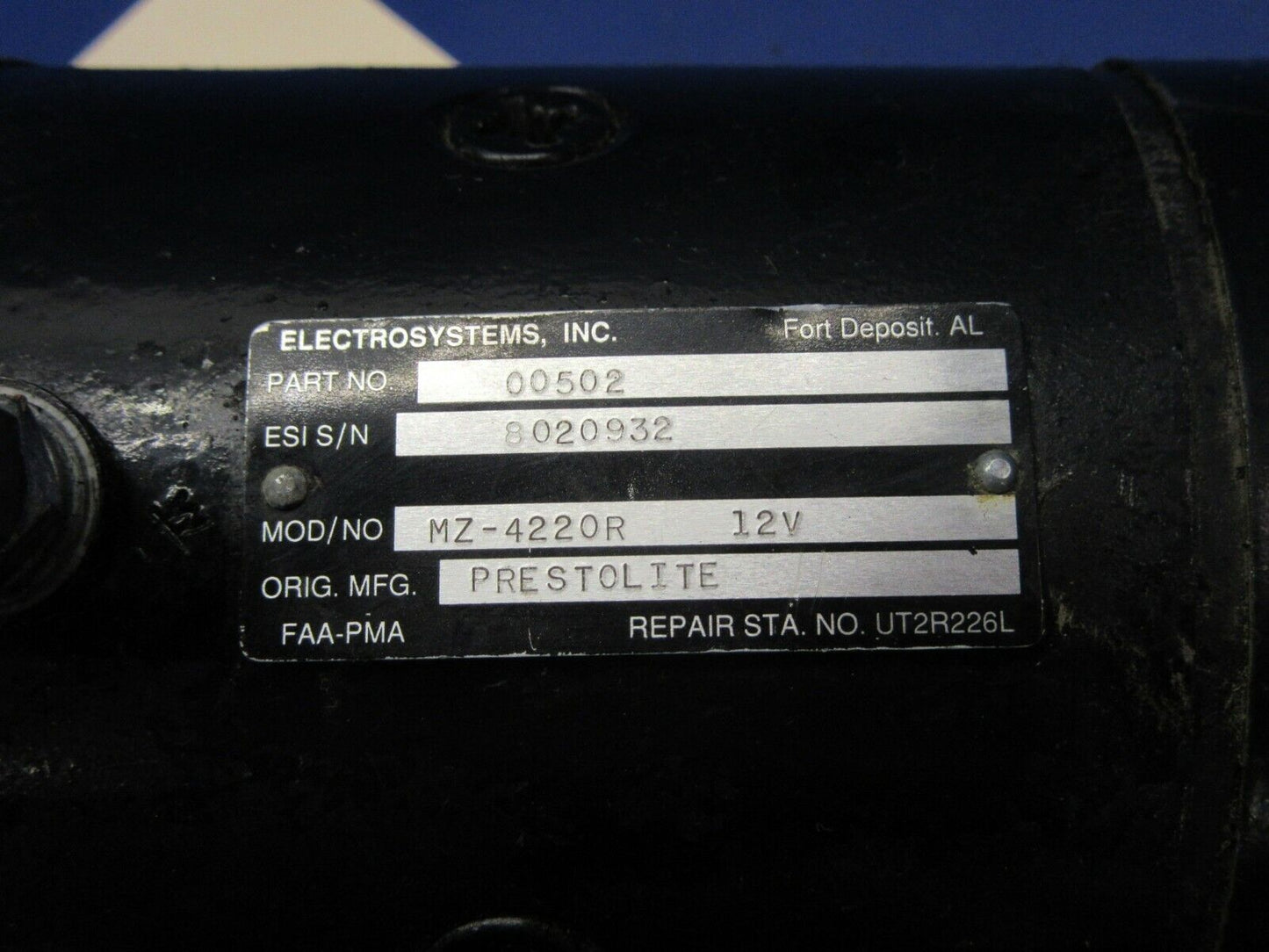 Prestolite MZ-4220R MZ-4220 Starter 12 Volt P/N 00502 Beech B19 Sport (0421-402)