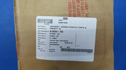 McCauley Propeller O-Ring w/ Paperwork P/N A1633-52 LOT OF 8 NOS (0523-261)