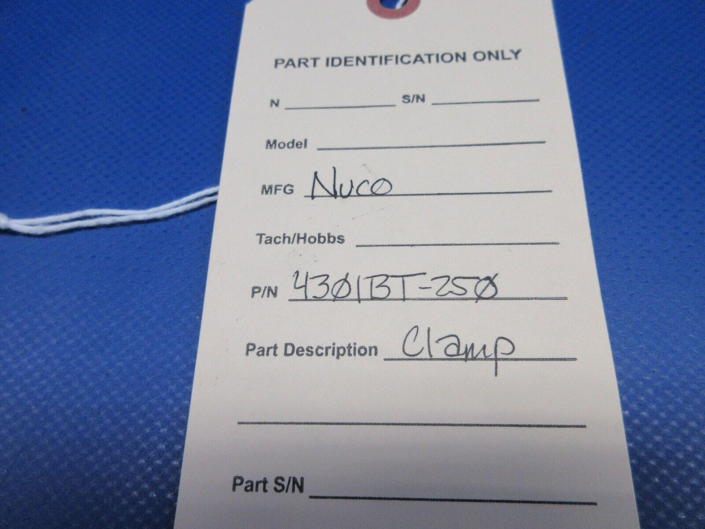 Nuco Clamp P/N 4301BT-250 NEW OLD STOCK (0324-1040)
