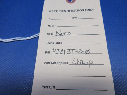 Nuco Clamp P/N 4301BT-250 NEW OLD STOCK (0324-1040)