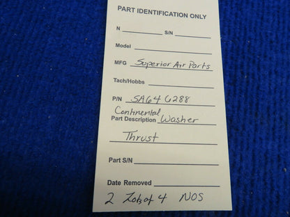 Superior Air Parts Continental Washer Thrust SA646288 LOT OF 4 NOS (0222-582)