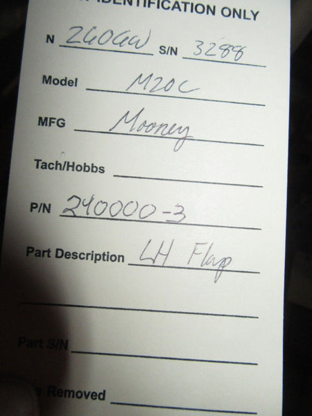 Mooney M20 / M20C LH Flap P/N 240000-3 (0823-52)