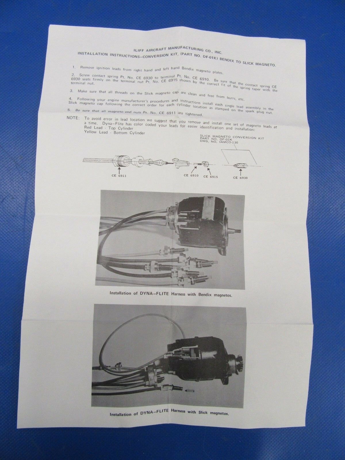 Dyna Flite RH and LH Ignition Harness P/N 63-064 NOS (1218-383)