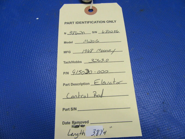 Mooney Elevator Control Rod Length 38 1/4" P/N 915030-000 (0921-329)