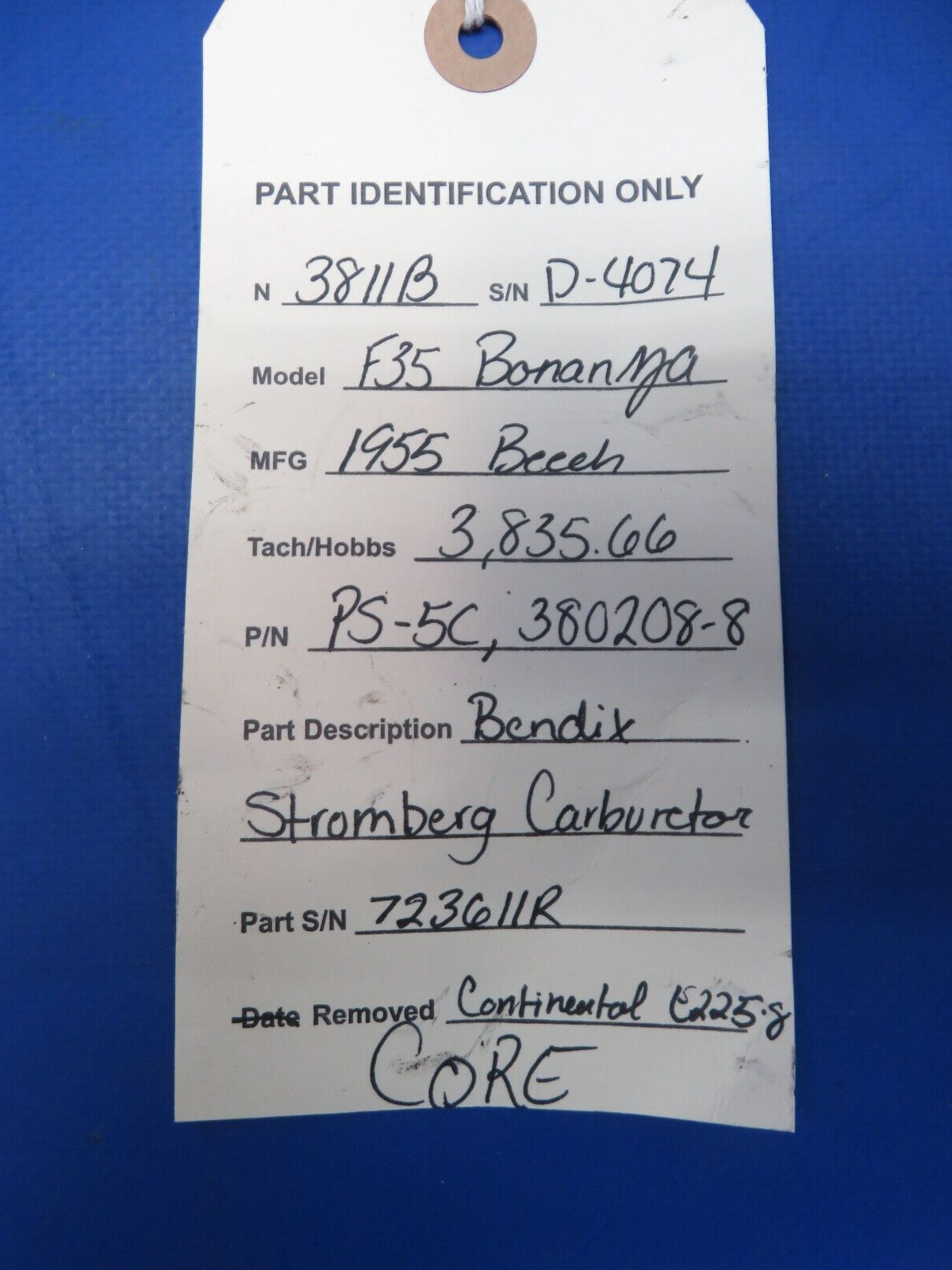 Continental E225-8 Bendix Stromberg Carburetor P/N PS-5C, CORE (0723-660)