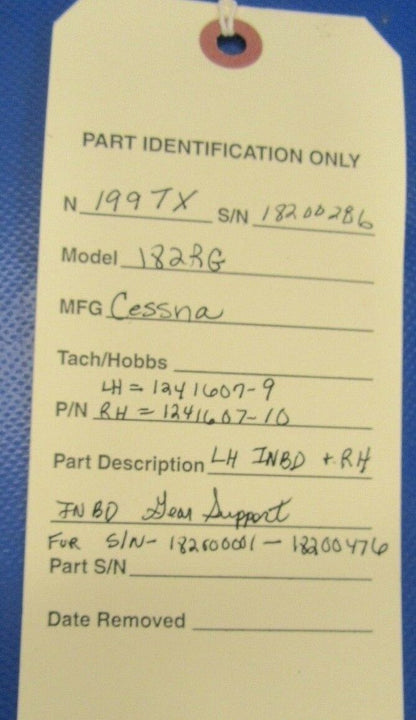 Cessna R182 Supports w/ Bearings LH & RH INBD 1241607-9, 1241607-10 (1218-276