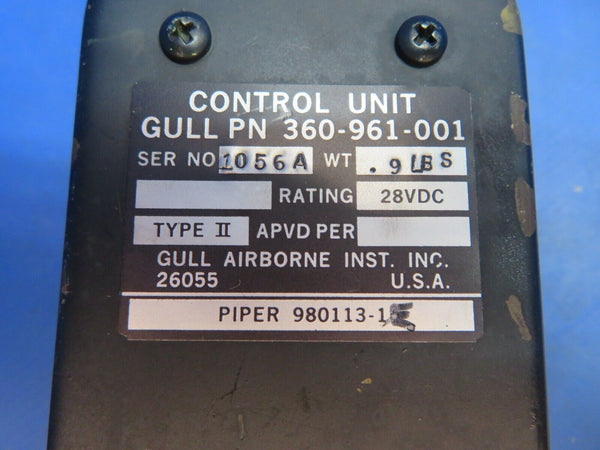 Piper Aerostar 602P Gull Airborne Control Unit 28 V P/N 360-961-001 (0123-648)