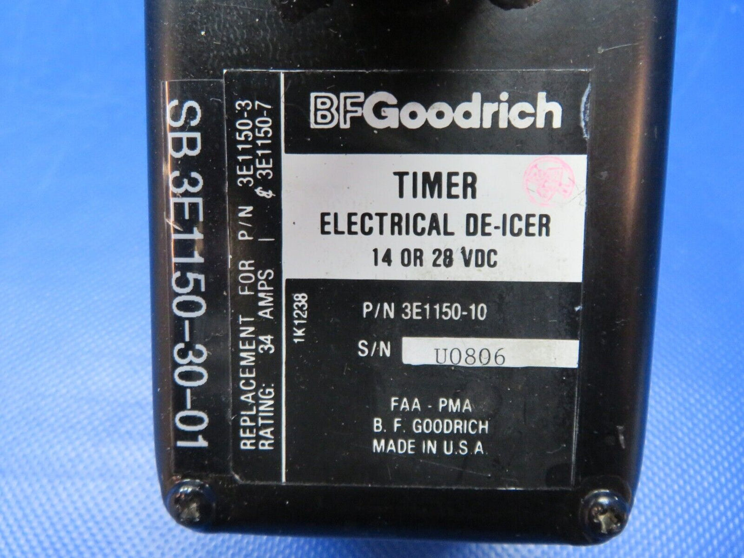 Cessna 401 / 401A B. F. Goodrich Electric De-Ice Timer P/N 3E1150-10 (0124-112)