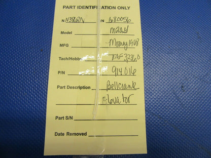 Mooney M20G Bellcrank Elevator LH or RH P/N 914016 (0921-431)
