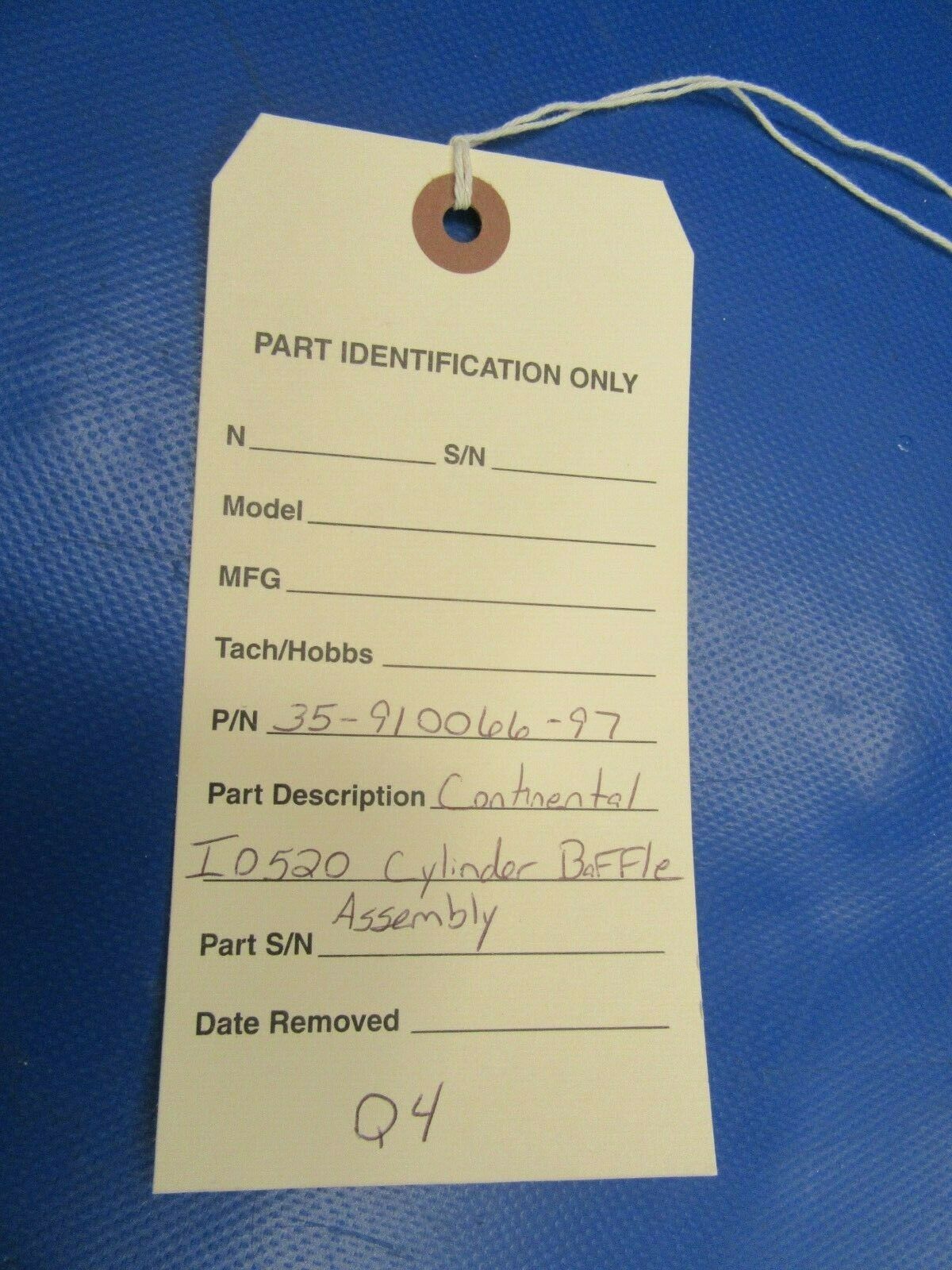Continental IO-520 Cylinder Baffle Assy P/N 35-910066-97 (1119-417)