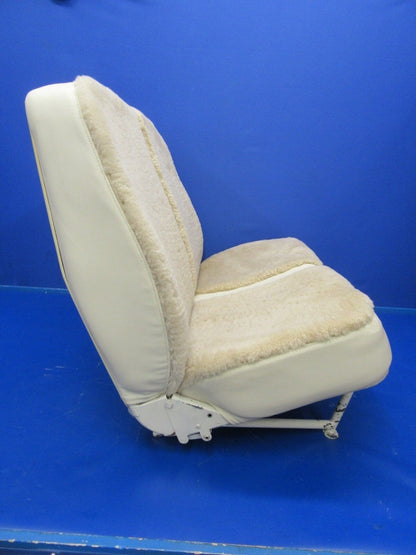 Cessna 177B Seat Assy Rear Cream Leather & Sheepskin P/N 1714098-9 (0818-191)