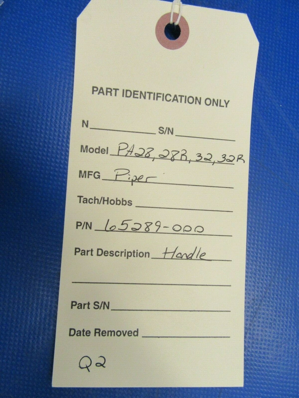 Piper PA28, 32 Handle Quick Drain P/N 65289-000 (0419-448)