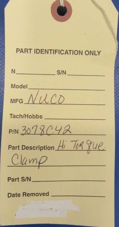 NUCO High Torque Clamp Oxygen Bottle LOT OF 3 3078C42 (1218-250)