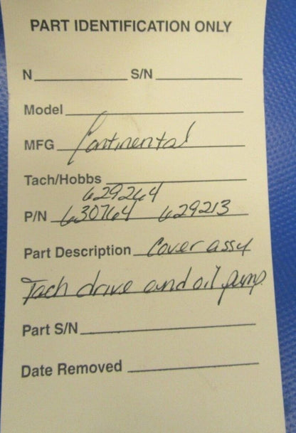 Continental Cover Assy Tach Drive & Oil Pump 630764, 629213, 629264 (0119-14)