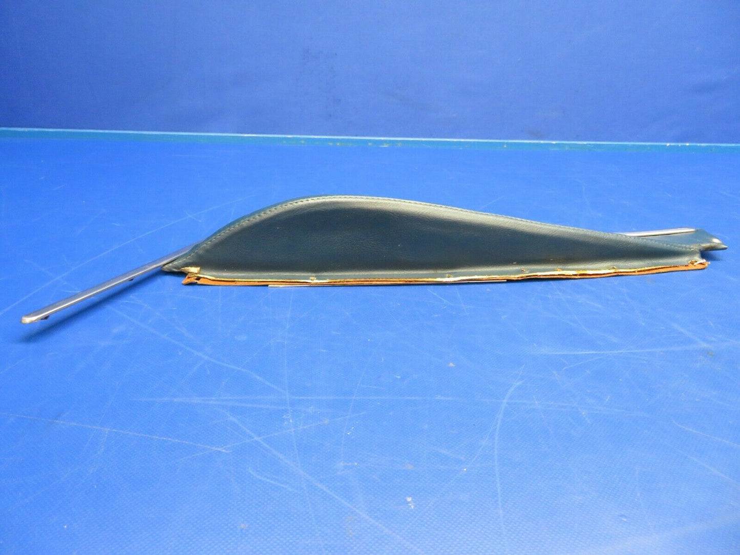 1956 Beech G35 Bonanza Armrest Rear Passenger RH Blue Vinyl (0620-392)