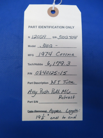 Cessna 310 / 310Q AFT Tube Push Pull MG Retract P/N 0840125-15 (0823-770)