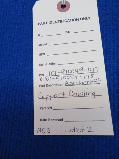 Beechcraft Support Cowling P/N 101-910049-147 LOT OF 2 NOS (0622-337)