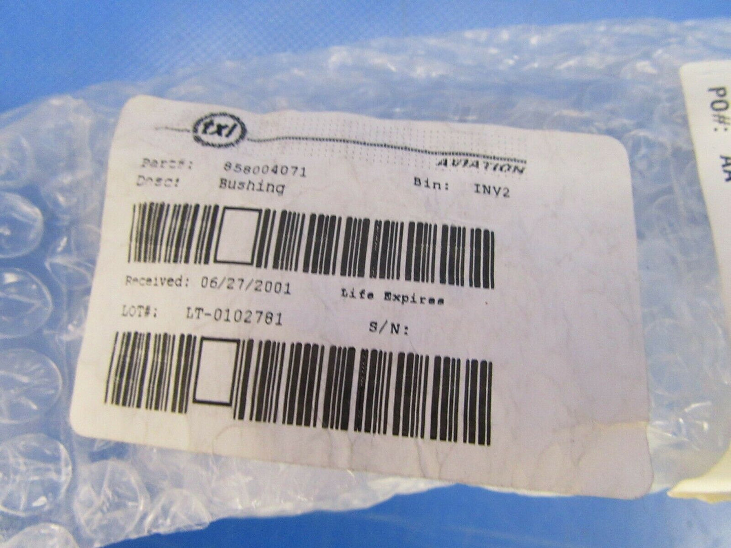 Bombardier Bushing P/N 858004071 NOS (0419-179)