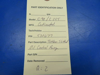 Continental C-90 / C-145 Bottom Slotted Oil Control Ring P/N 530677 (0720-677)