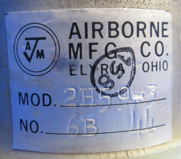 Airborne De-Ice Valve w/ Solenoid 28V P/N 2H59-3 Tested (1023-826)