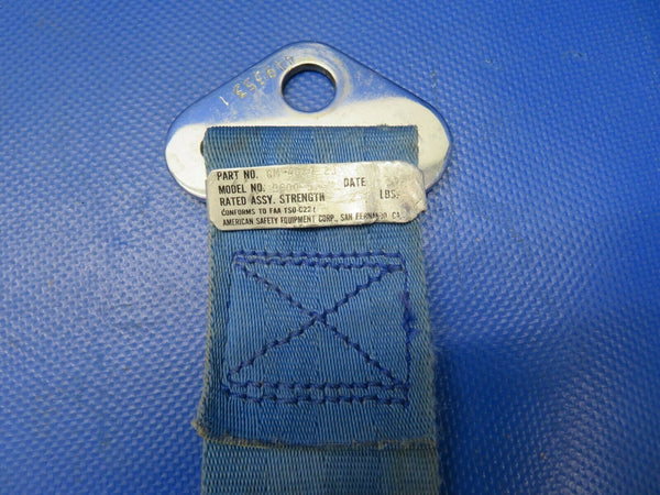 Cessna 170 Pilot Seat Belt w/ Cessna Emblem Royal Blue P/N CM4027-23 (0721-884)