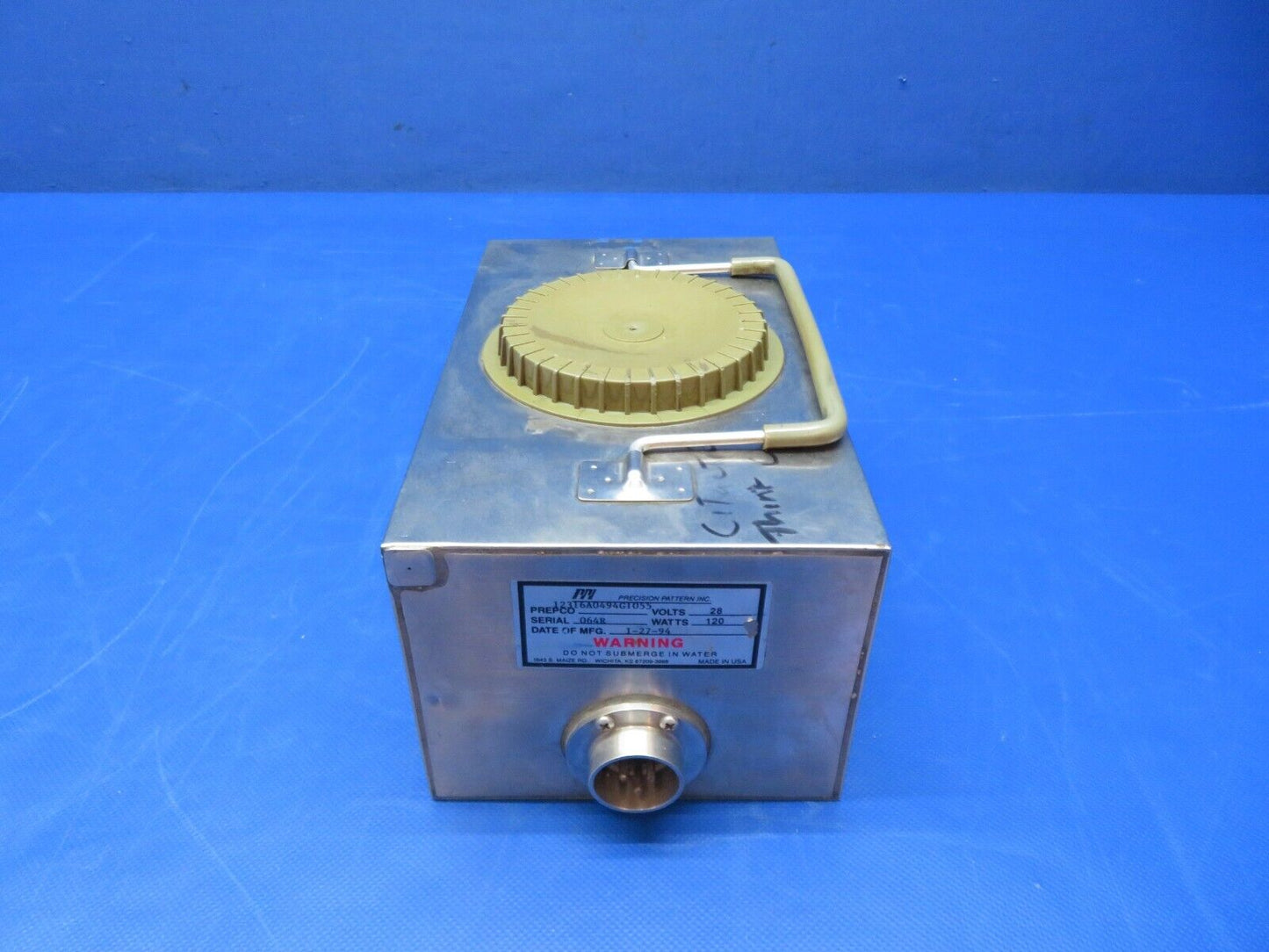 Precision Pattern Water Tank / Coffee 28v P/N 12316A0494G1055 TESTED (0124-326)