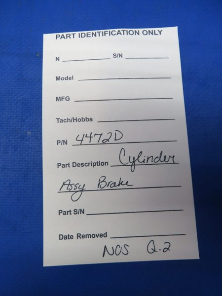 Cylinder Assy Brake P/N 4472D NOS (1023-531)