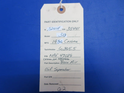 Cessna 310 Pesco Air Oil Separator P/N NAF47089 (0723-202)