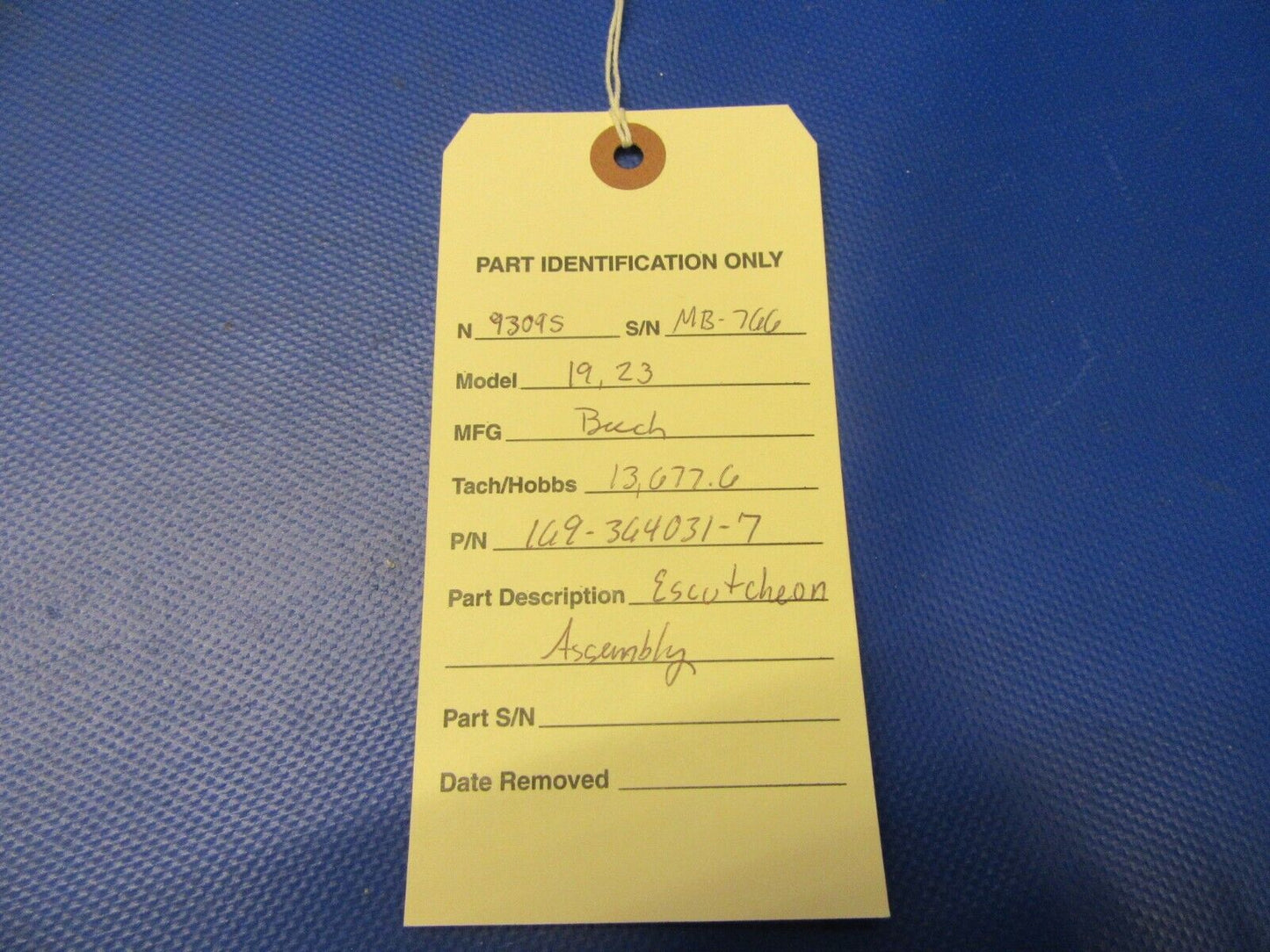 Beech B19 Sport Escutcheon Assembly P/N 169-364031-7 (0421-447)