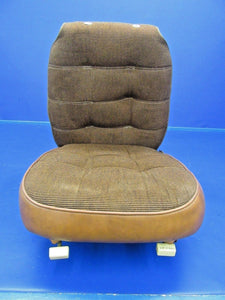 Cessna Cabin Seat Early Model Brown Leather & Cloth (0918-83)