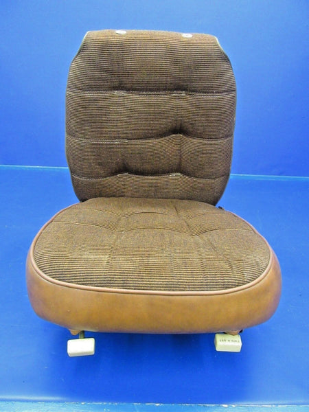 Cessna Cabin Seat Early Model Brown Leather & Cloth (0918-83)