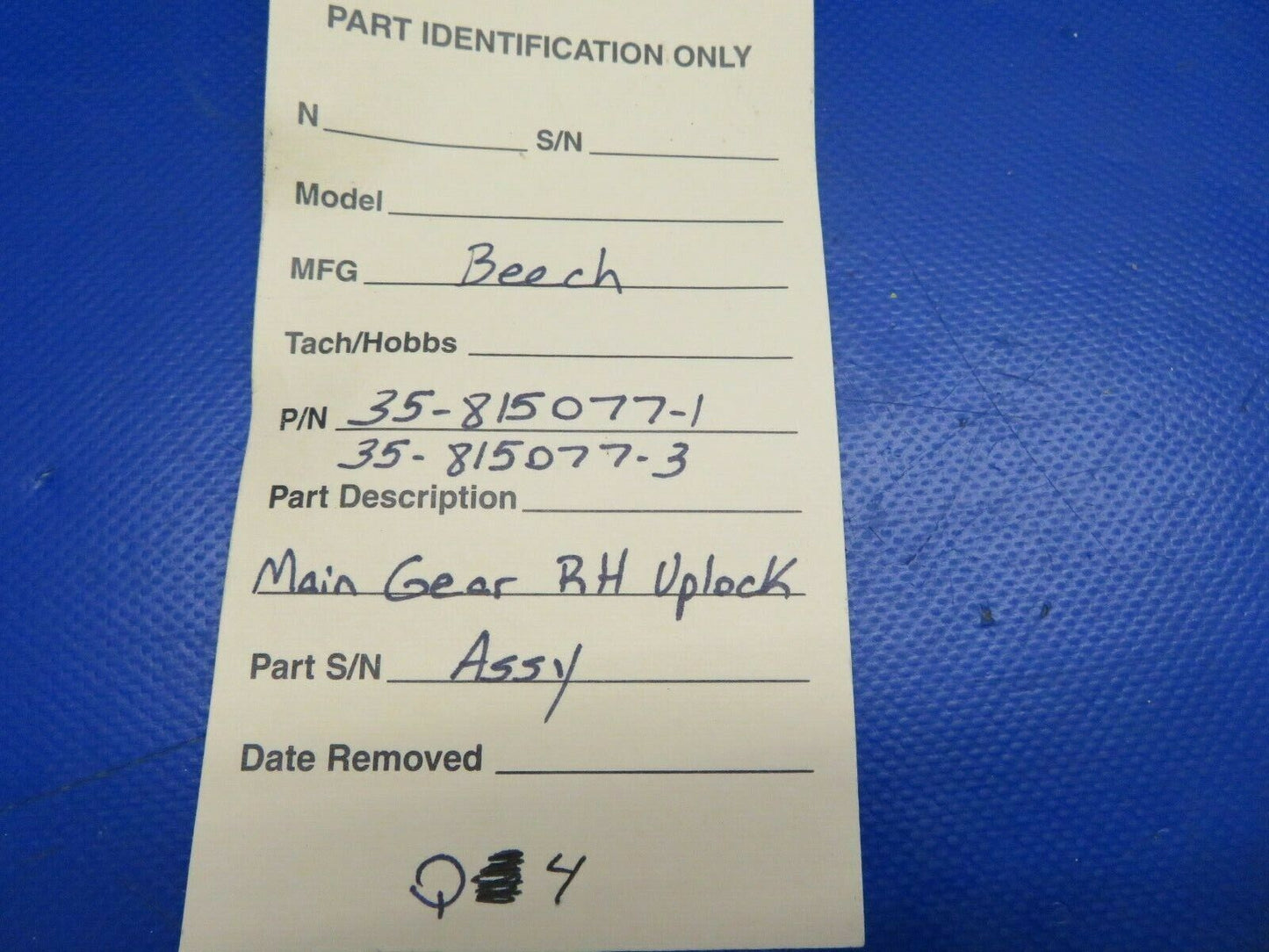 Beech Main Gear Uplock Assy RH P/N 35-815077-1, 35-815077-3 (0520-467)