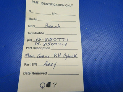 Beech Main Gear Uplock Assy RH P/N 35-815077-1, 35-815077-3 (0520-467)
