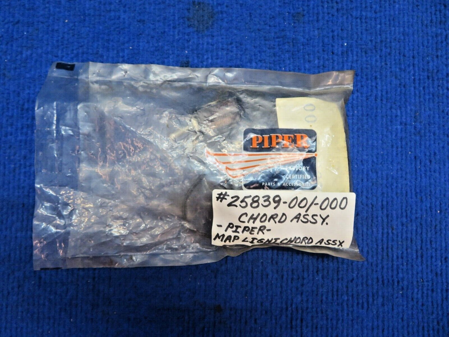 Piper Map Light Cord Assy & Switch P/N 25839-000 NOS (0822-716)