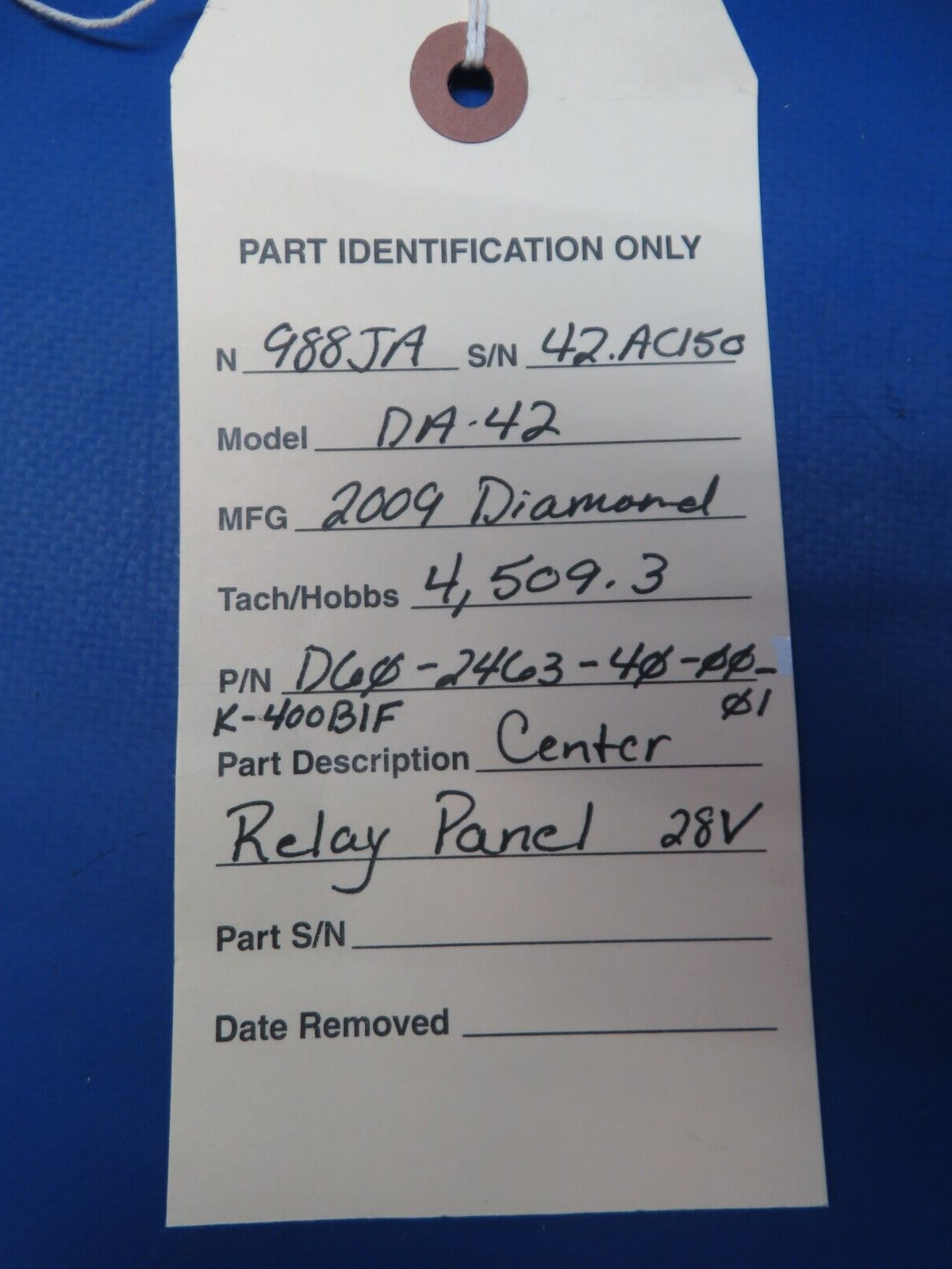 Diamond DA-42 Center Relay Panel 28v P/N D60-2463-40-00_01 (0623-480)
