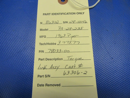 Piper PA-28-235 Torque Link OLD STYLE P/N 65691-00 Cast 63306-2 (0521-415)