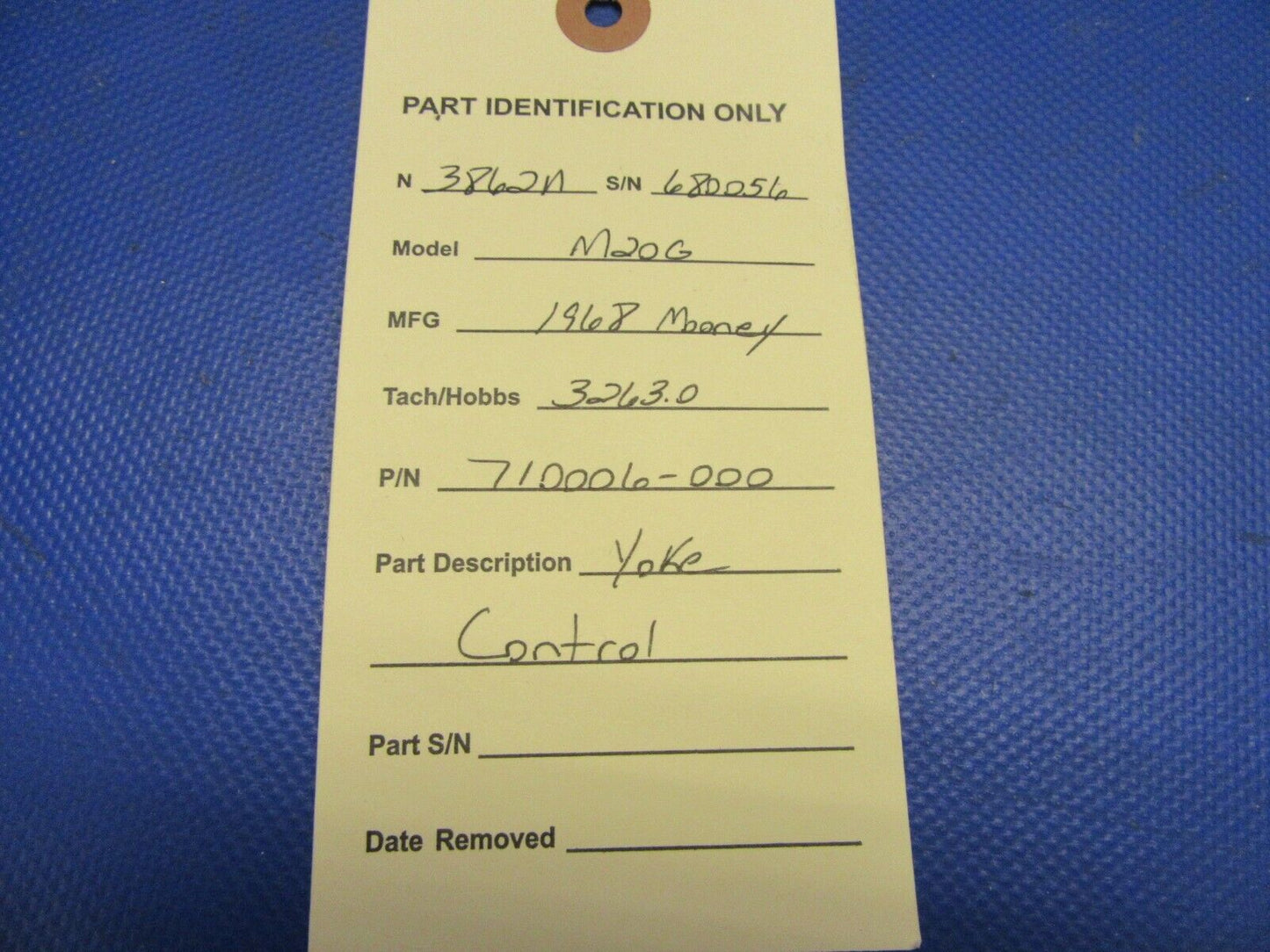 Mooney M20G Yoke Control P/N 710006-000 (0921-363)