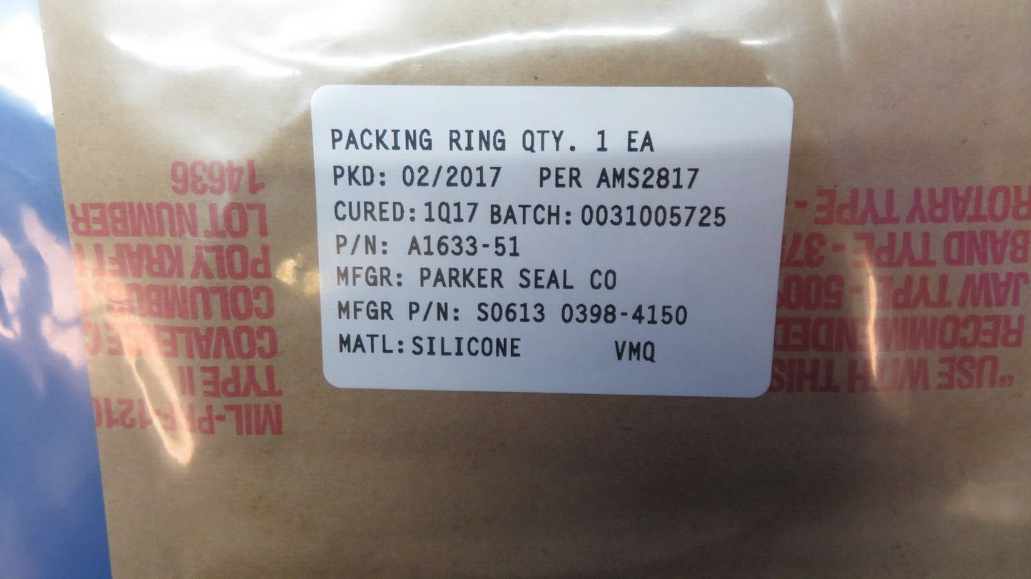 McCauley Propeller O-Ring w/ Paperwork P/N A1633-51 LOT OF 12 NOS (0523-260)