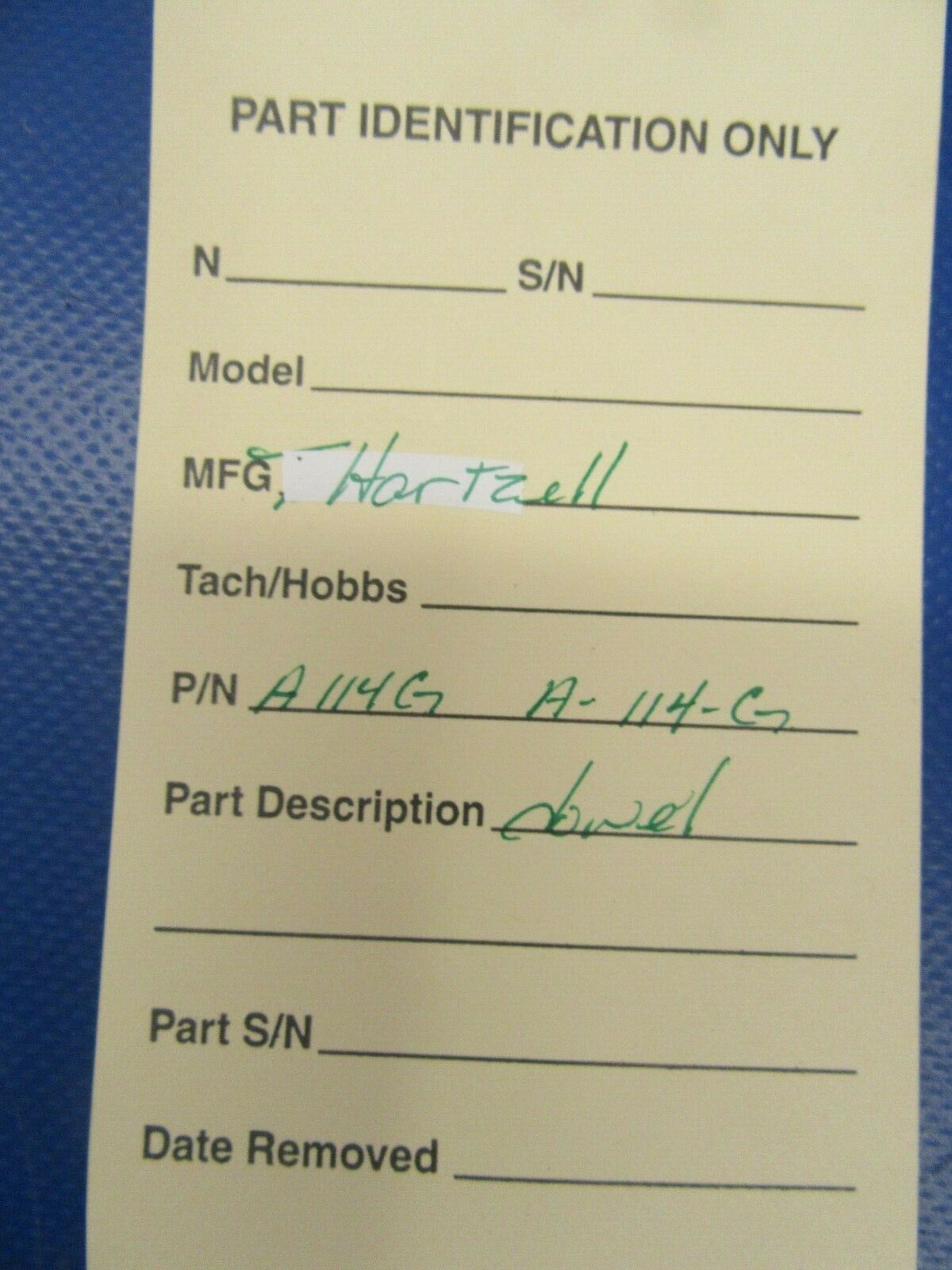 Hartzell Propeller Pin P/N A114G, A-114-G NOS (0419-46)